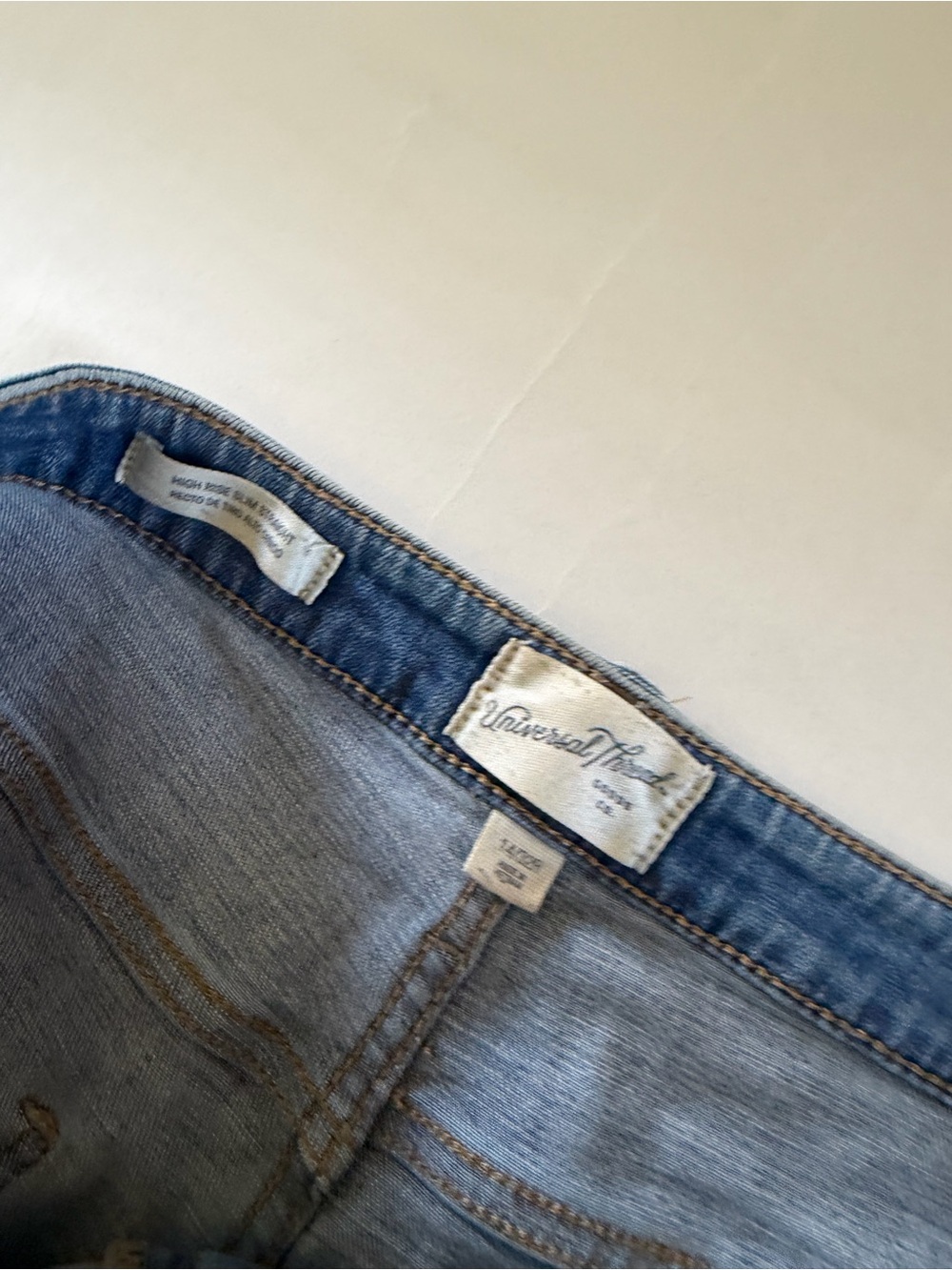 Classic Blue Women’s high rise slim straight Jeans: size 14 - Picture 3 of 5